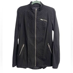 Liverpool Jeans Company Black Utility Jean Stretchy Jacket Size L